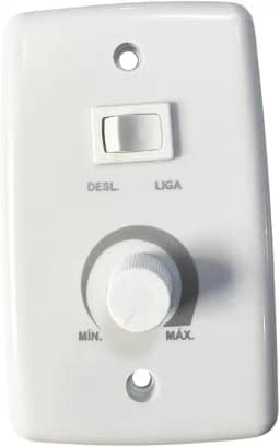 Controlador Chave Rotativa Bivolt com Tecla Liga/Desliga 400W para Ventilador Oscilante de Parede ou Coluna