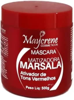 Máscara Matizadora Marsala Ativador de Tons Vermelhos 500g Maycrene…