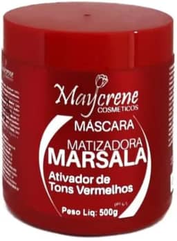 Máscara Matizadora Marsala Ativador de Tons Vermelhos 500g Maycrene…