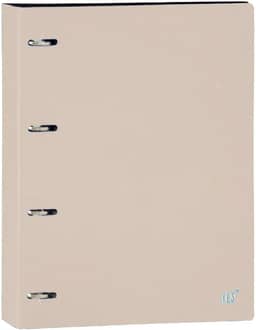 Fichário 4 Argolas A4, YES, R4EABCBG, Tons Pastel, com 96 Folhas e 5 Divisórias, Bege