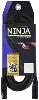 CABO PARA MICROFONE XLR MACHO/XLR FEMEA NINJA LW 25FT 7,62 METROS PRETO - SANTO ANGELO