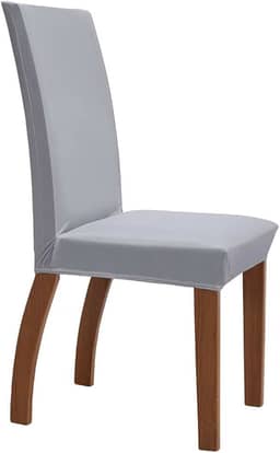 Capas Para Cadeira Elásticas Malha Gel para Mesa de 6 Lugares Para Cozinha Sala de Jantar (Cinza)