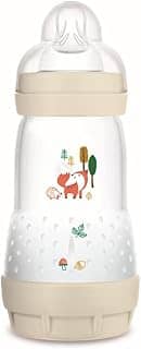 MAM Baby 1 Mamadeira Easy Start 260ml Anticólica e Menos Bolhas de Ar, para Crianças 2+ Meses Autoesterilizável e com Bico de Silicone Skinsoft, Neutra