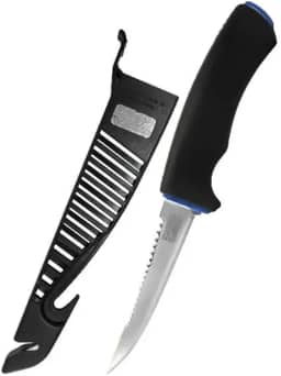 Marine Sports, Faca Fileteira Pesca Marine Sports FK05B 4" Lâmina Aço Inox com Bainha Protetora