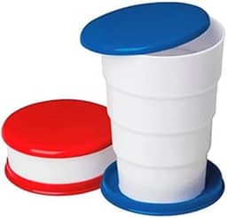 Copo Retrátil Sanfonado 150ml – Compacto e Portátil (Kit 2 Unidades)