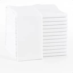 Kit 10 Panos de Prato Copa Branco Tecido Sarja Algodão Macio