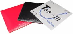 02 Borrachas Tênis de Mesa Profissional Sanwei T88 III Cores Preto e Vermelho Aprovado ITTF jogadores Avançado + Sidetape