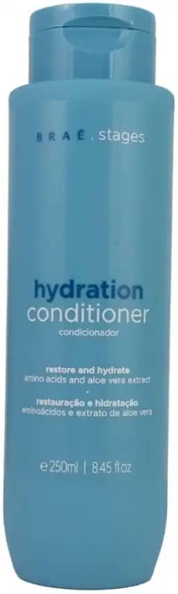 Condicionador BRAÉ Stages Hidratação Profissional - 250ml - Maciez, Brilho e Desembaraço Intenso