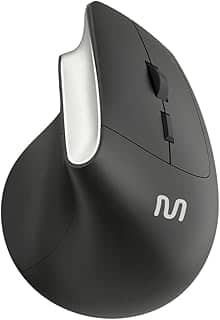 Mouse Sem Fio Ergonomico Vertical Clique Silencioso 1600dpi Preto Multi (Multilaser) - MO384
