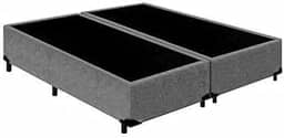 Cama Base Box King Bipartido Suede Blindado 42x193x203 (Cinza)