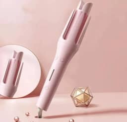 Modelador Giratório de Cachos Automático Ondulação Ferro Premium Alta Perfomance (Rosa)