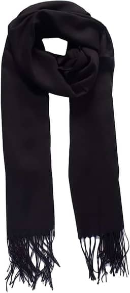 Cachecol Echarpe Feminina Lisa com Franja 170x65cm Toque Macio, Ideal para Outono Inverno e Meia Estação