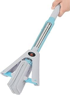 Rodo Mop Fácil Cabo Extensor Aço Inox Celeste