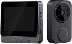Campainha Inteligente Sem Fio com Vídeo Porteiro, Intercom de Áudio e Visão Noturna, Tela IPS 4.3', Ângulo de 120°, Vídeo Porteiro Bidirecional Residencial Interno E Externo