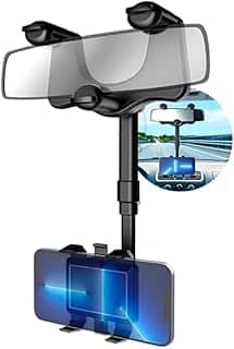 Suporte de Celular para Retrovisor Carro 360° - Fixação Segura, Ajuste Rotativo - Compacto e Prático - Acessório de Carro para Navegação e Viagens - UpShop