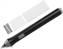 Kit Borracha Elétrica 25 Peças Portátil com Design Ergonômico – Ideal para Desenhos Técnicos, Esboços Artísticos, Escrita e Correções Precisas, Leve e de Fácil Uso Á Pilha Preto Premium