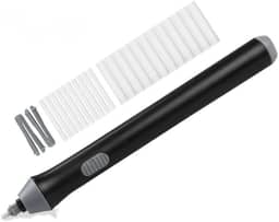 Kit Borracha Elétrica 25 Peças Portátil com Design Ergonômico – Ideal para Desenhos Técnicos, Esboços Artísticos, Escrita e Correções Precisas, Leve e de Fácil Uso Á Pilha Preto Premium
