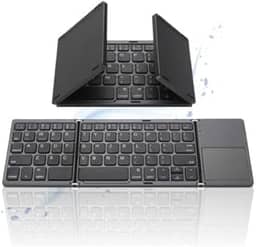 Teclado Dobrável, para Tablet, Mini Teclado Dobrável Portátil, Sem Fio com Touchpad, Portátil de Viagem Para IOS, Android, Windows, Mac Os