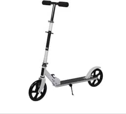 Patinete Infantil Adulto Juvenil 2 Rodas Dobrável Portátil Branco, Preto. Capac até 100 kilos