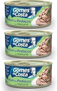 Kit + 3 Atum Em Pedaços Ao Natural Gomes Da Costa 170g(510g)