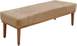 Calçadeira Recamier King 1,95m Gênova Suede Bege - Pallazio