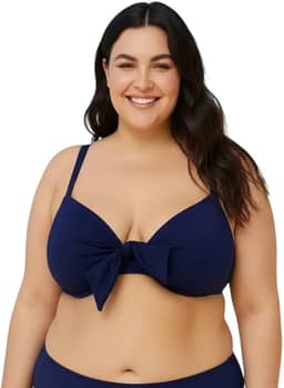 Top Feminino Plus Size Bojo Reforçado Sustentação Alça Ajustável Push Up Biquíni Praia Piscina Verão
