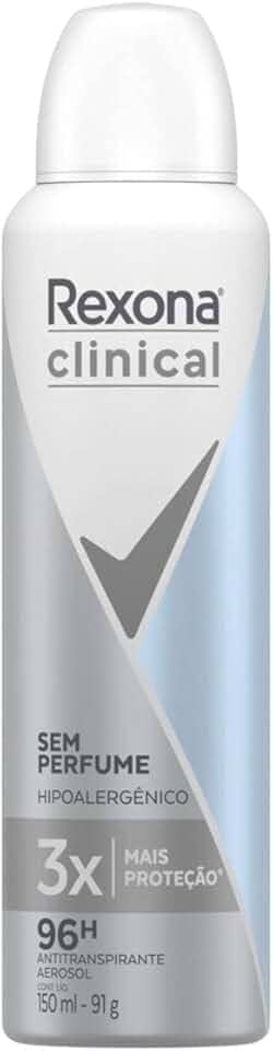 Rexona Antitranspirante Aerosol Clinical Sem Perfume 150Ml