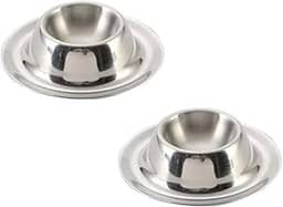 2 peças de suporte de copo de ovo de aço inoxidável para ovos cozidos macios, bandeja de suporte de ovo único, acessórios de utensílios de cozinha, melhor para café da manhã