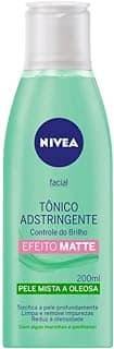NIVEA Tônico Facial Controle do Brilho - Remove profundamente as impurezas, ajuda a controlar a oleosidade, contém vitamina B5 e é livre de álcool etílico em sua fórmula - 200ml