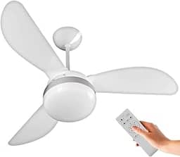 Ventilador de Teto Ventisol Fênix Inverter Branco/Silver Controle Remoto e Placa LED 20W Integrada Bivolt