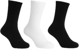 Kit 3 Meias Esportivas Corrida Academia Ciclismo Cano Médio Alto 15cm, Poliamida, Semi Compressiva, Tamanho 36-43, Unissex