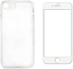 Capa Capinha Acrílica Para iPhone 8 + Película De Vidro 3d