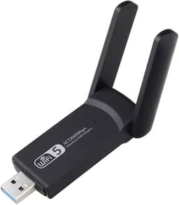 Adaptador WiFi USB 3.0 Dual Band AC1300 – Receptor Wireless Portátil 2.4GHz e 5GHz com MU-MIMO, Alta Velocidade 1300Mbps Duas Antenas