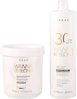 Kit Água Oxigenada 9% 30 Volumes 900Ml E Pó Descolorante Wanna Be Blond Breach Powder 500G, BRAÉ