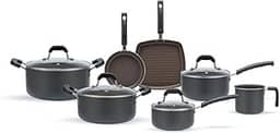 Brinox - Jogo de Panelas Antiaderente Ceramic Life 7 Peças Fine - Cinza