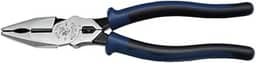 Klein Tools Alicate universal J12098 com molde de crimpagem, cabo de tubo dentado, facas endurecidas por indução