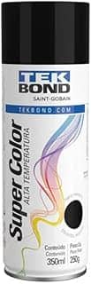 Tinta Spray Preto Brilhante Alta Temperatura Aerossol 350ml/250g