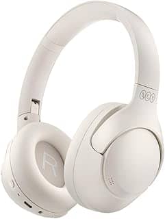 Fone de Ouvido Bluetooth QCY H3 ANC, Cancelamento de Ruído Ativo Headphone Bluetooth 5.4 Headset com Microfone, Certificação Hi-Res Audio, Conexão Multipontos, 60 horas reprodução (Branco)