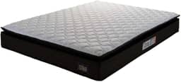 Colchão Casal Espuma D45 Pillow Top Strong 138x188x24cm Marrom/branco Hellen - Suporta até 150kg por pessoa