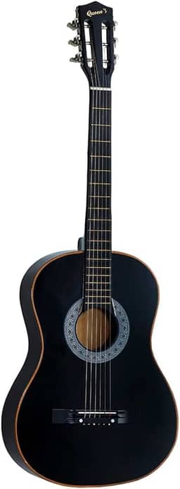 Violão Queen’s Acústico Clássico de 6 Cordas de Nylon em Madeira Natural Preto