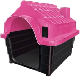 Casa de Cachorro grande e médio com proteção UV((N°4) 60X48X48,ROSA)