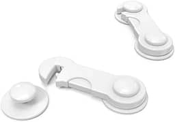 Kit 2 Trava de Gaveta Armário Porta Trava de Segurança Bebê Trava Multiúso (BRANCO)