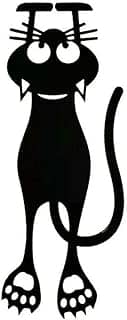 Kit Com 2 Marcador De Pagina Livro Gato Preto