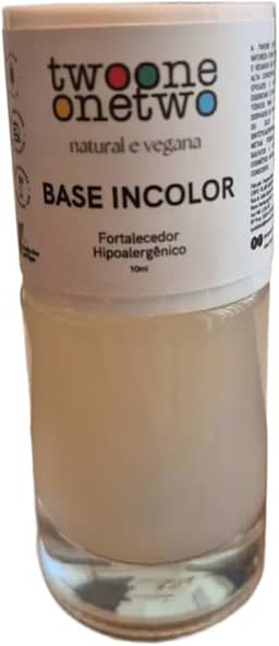 Esmalte Hipoalergênico Fortalecedor 10ml - Twoone Onetwo (Base Incolor)