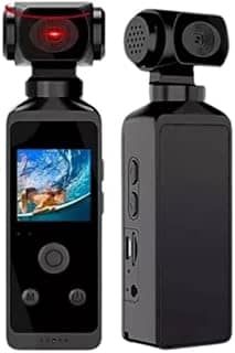 Câmera de ação HD 5K de bolso 270 ° Mini câmera esportiva wi-fi rotativa com estojo à prova d'água para capacete, gravador de motorista de bicicleta de viagem