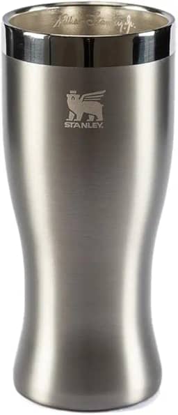 Stanley - Copo Térmico Pilsner, 444ml, Copo para Bebidas Frias ou Quentes, Stainless Steel