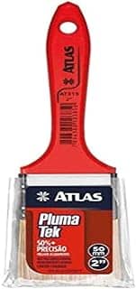 Atlas - Trincha Média de 2' de Cerdas Sintéticas com Tecnologia Plumatek de Fios Formato Estrelado