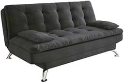 Sofá-Cama 3 Lugares Casal Premium Suede Cinza