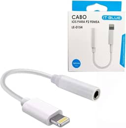 Adaptador De Fone De Ouvido Para Iphone 3.5mm P2 Branco