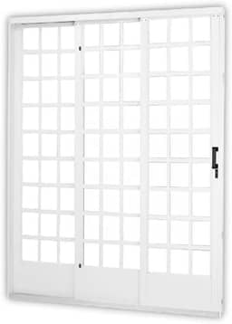 Porta de Correr 3 Folhas Divisor Quadri Mgm Branco